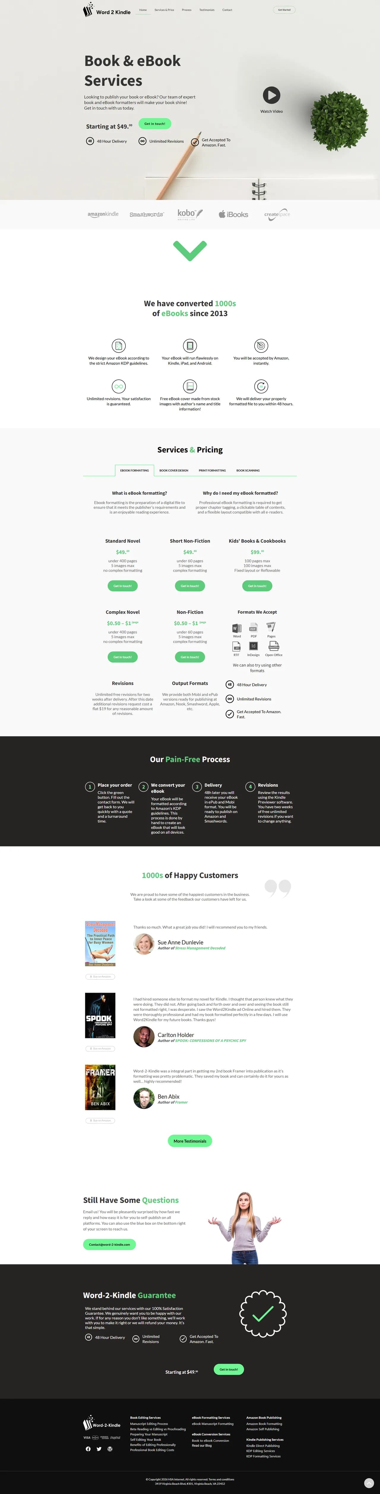 Word-2-Kindle website