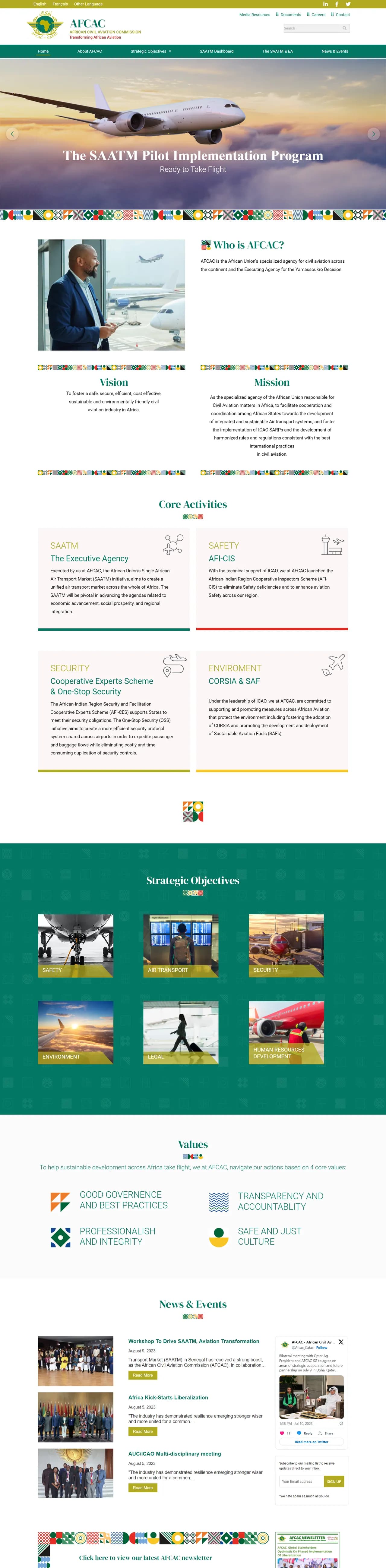 African Civil Aviation Commission website